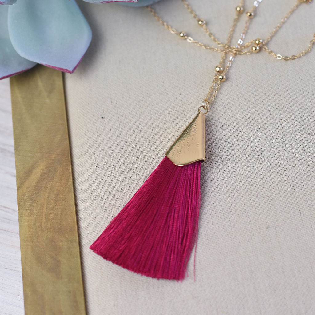 Francesca Silky Tassel Pendant