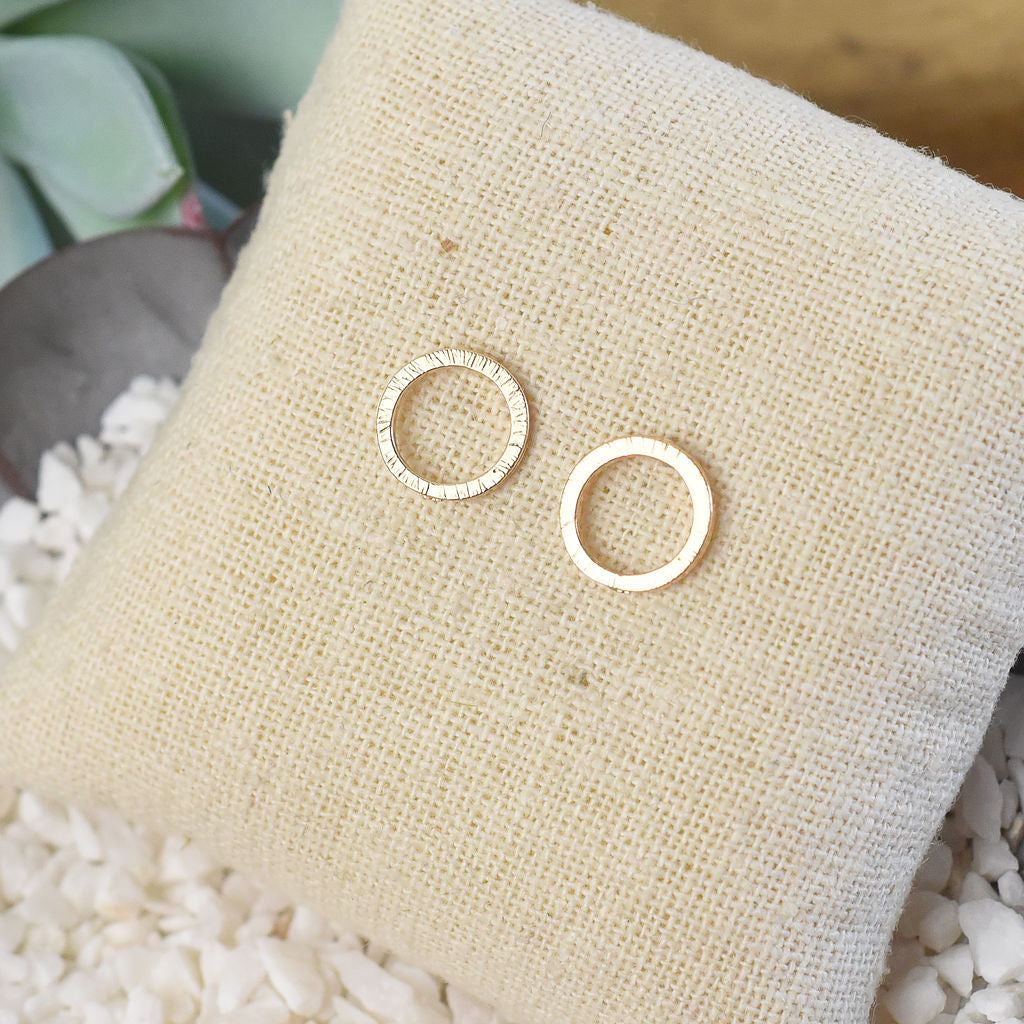 Karma Circle Stud Earrings