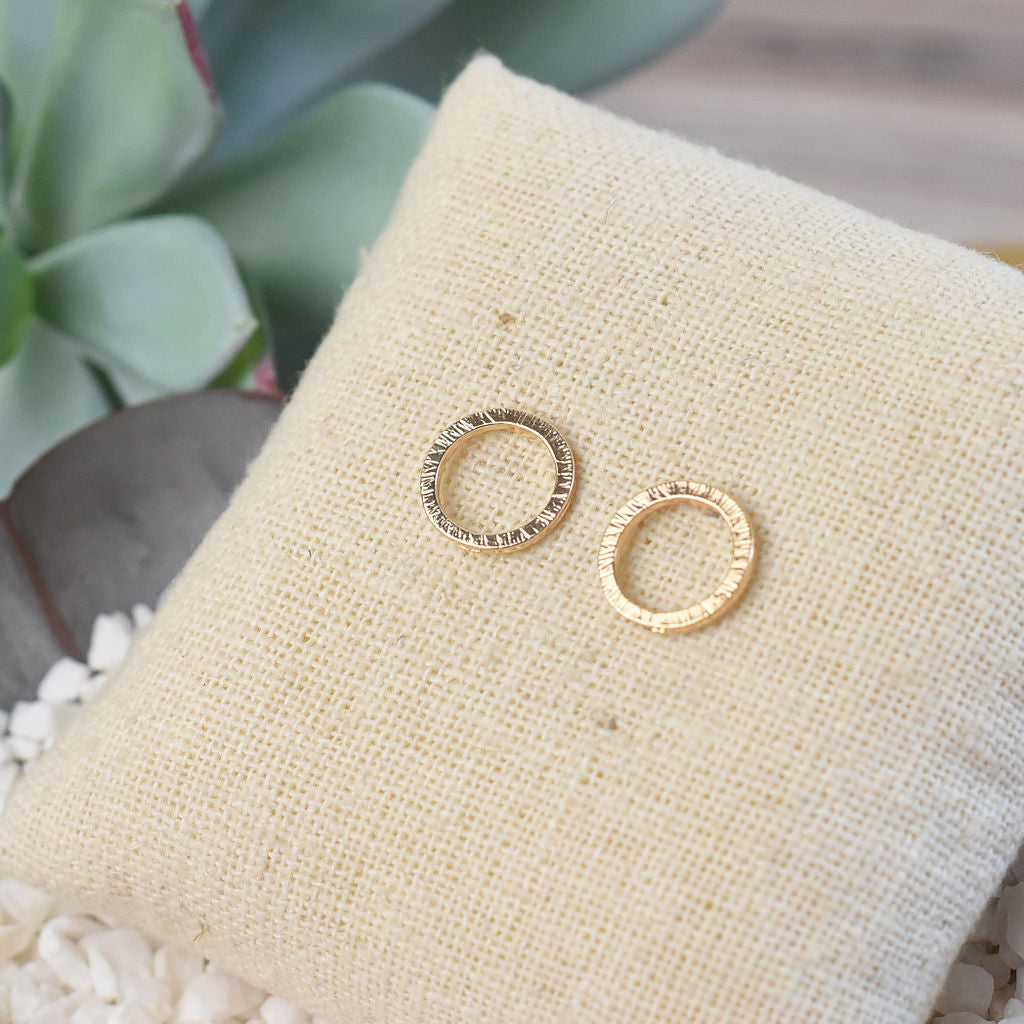Karma Circle Stud Earrings