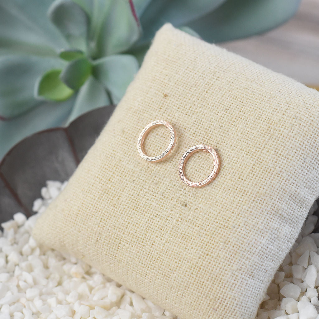 Karma Circle Stud Earrings