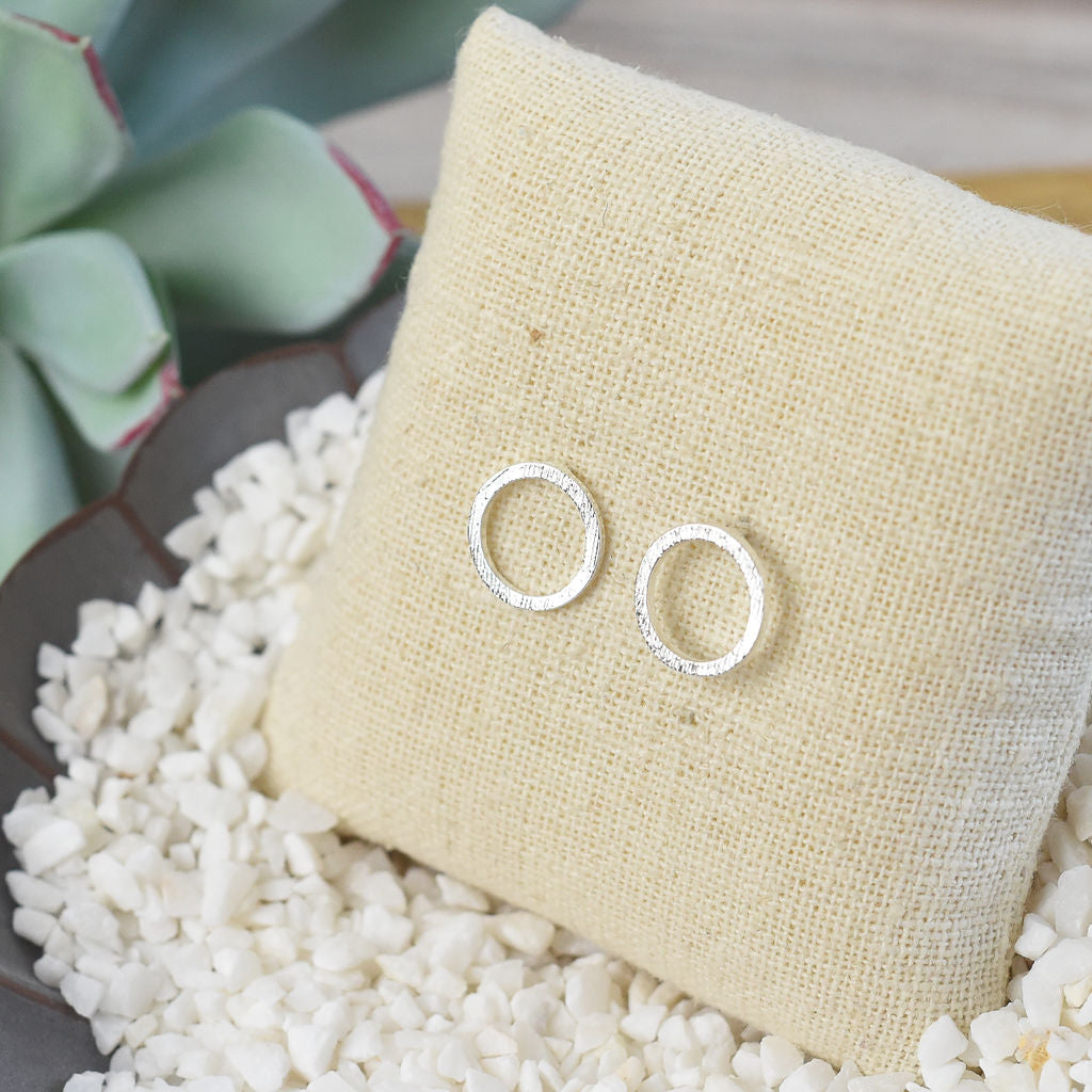 Karma Circle Stud Earrings