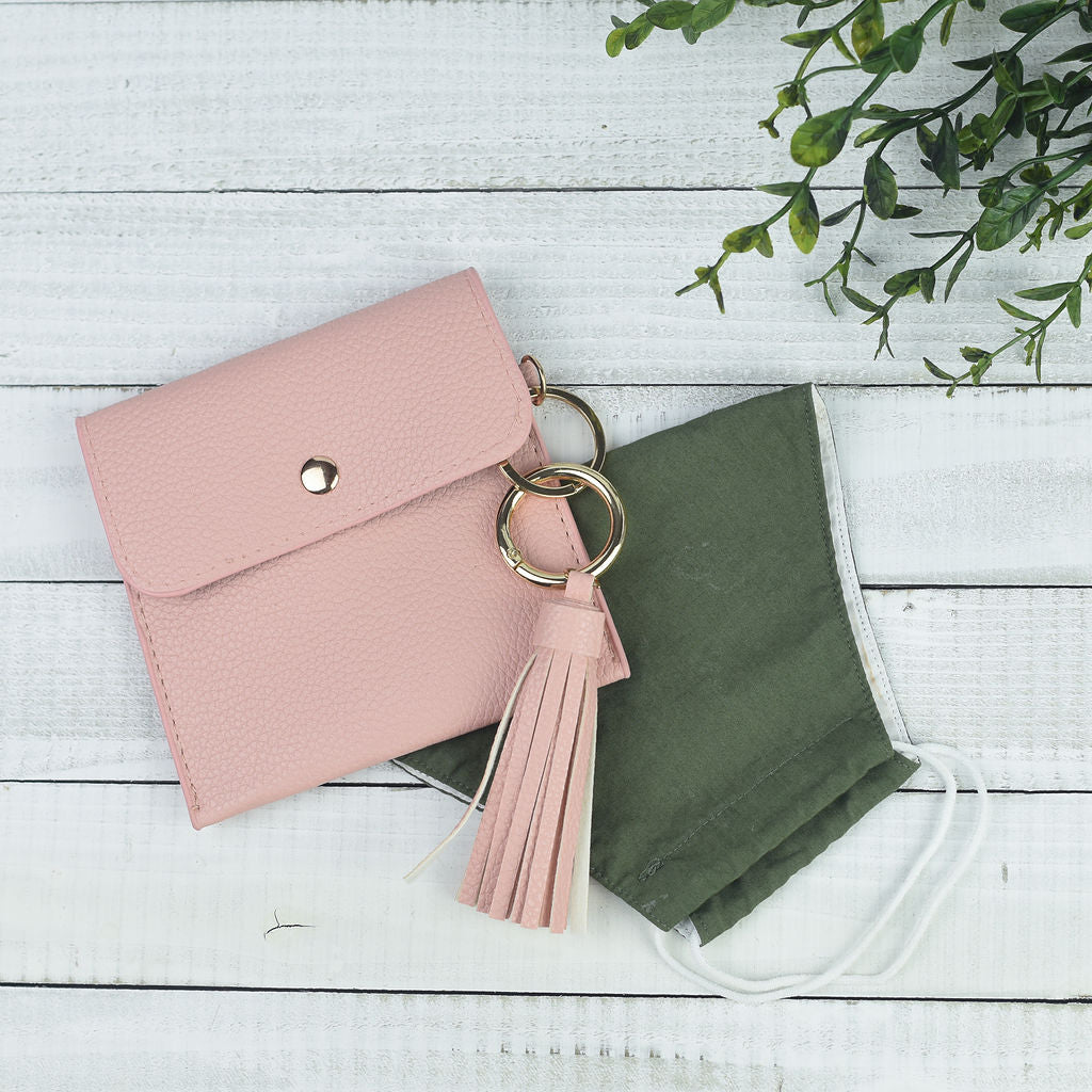 Ella Pouch and Keyring with Tassel-Mint Green
