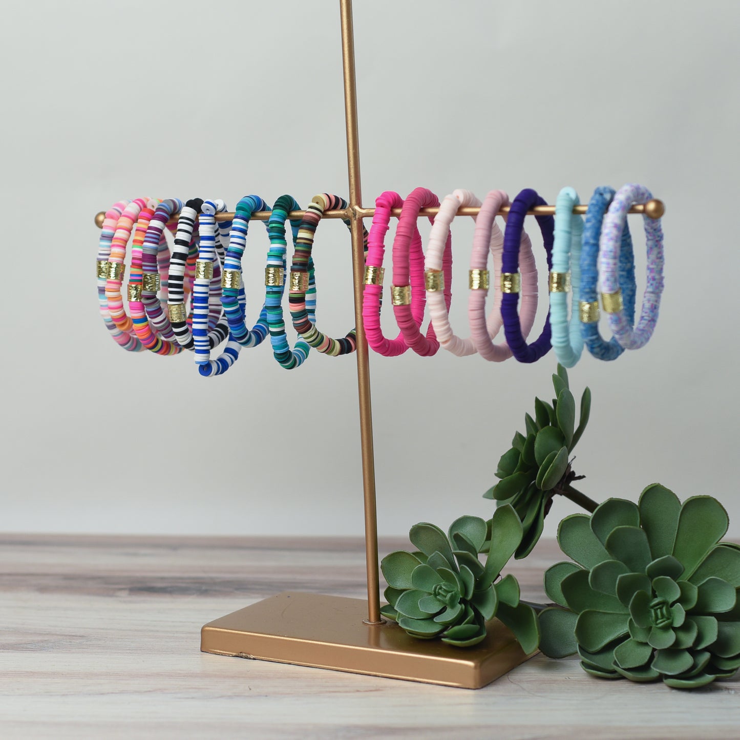 Kendra Silicone Disc Stretch Bracelets