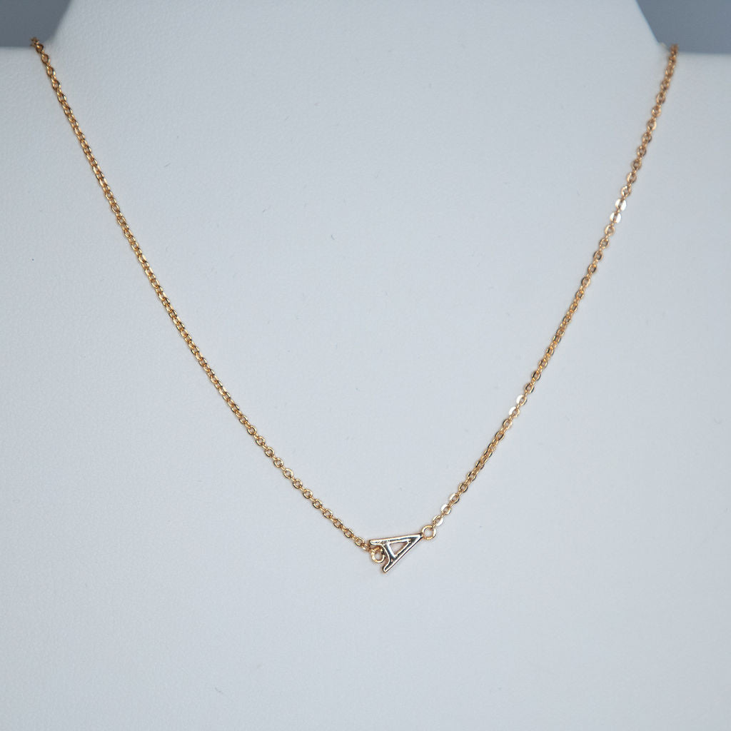 Gold Dipped Mini Sideways Letter Necklace