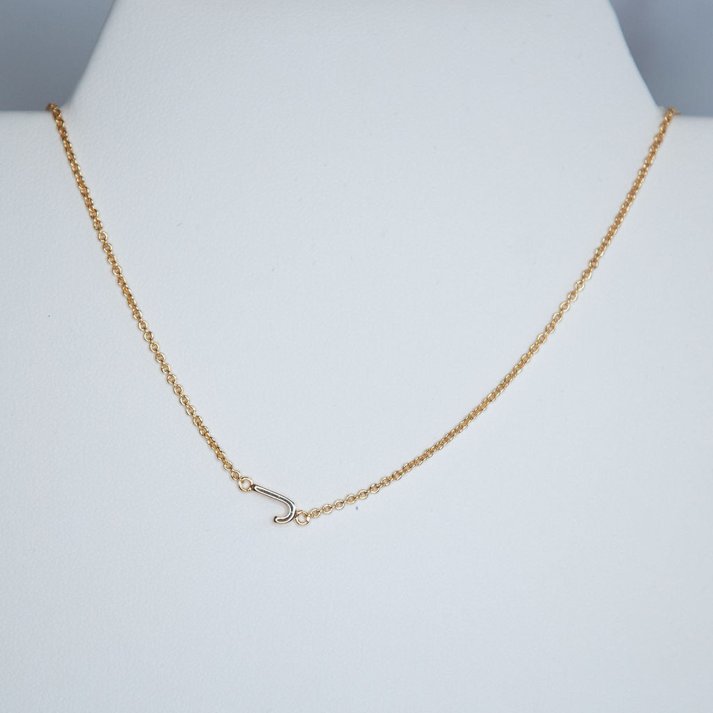 Gold Dipped Mini Sideways Letter Necklace