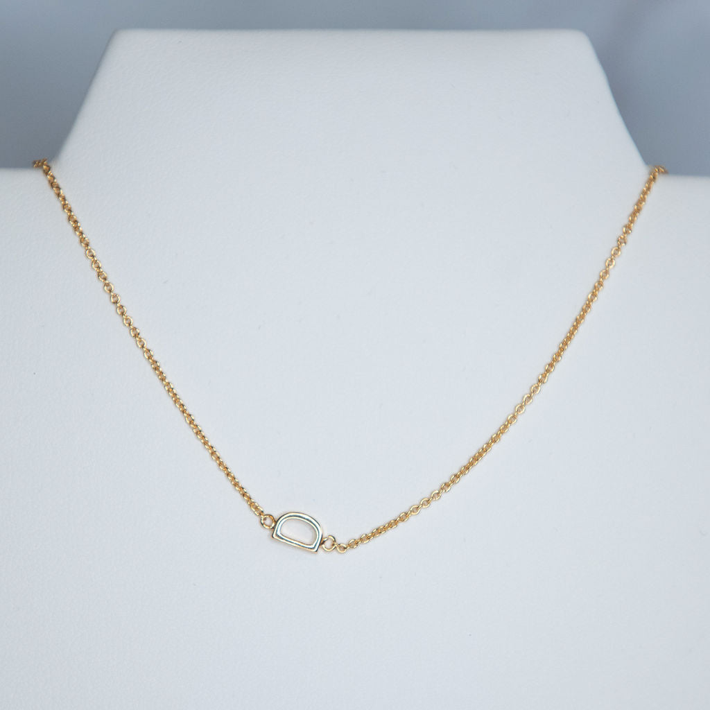 Gold Dipped Mini Sideways Letter Necklace