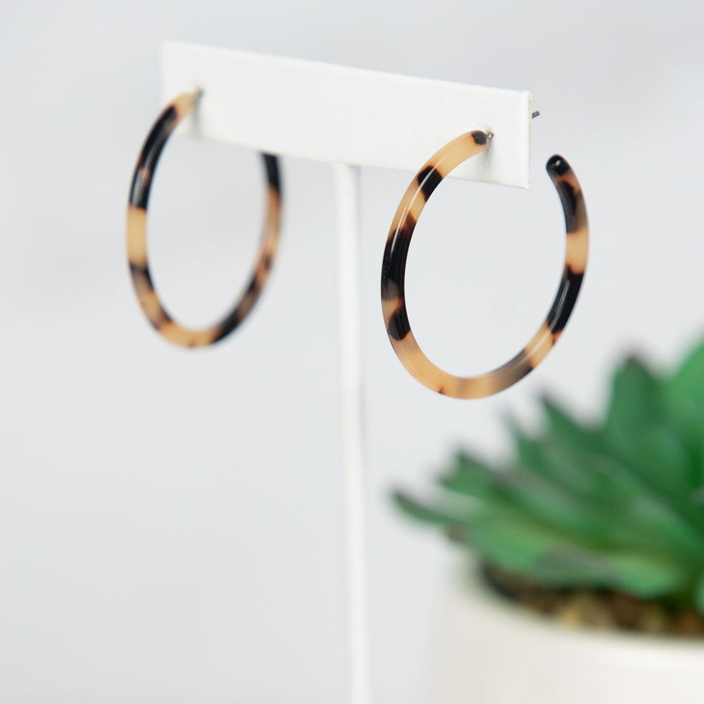 Cecelia Acrylic Hoop Earrings