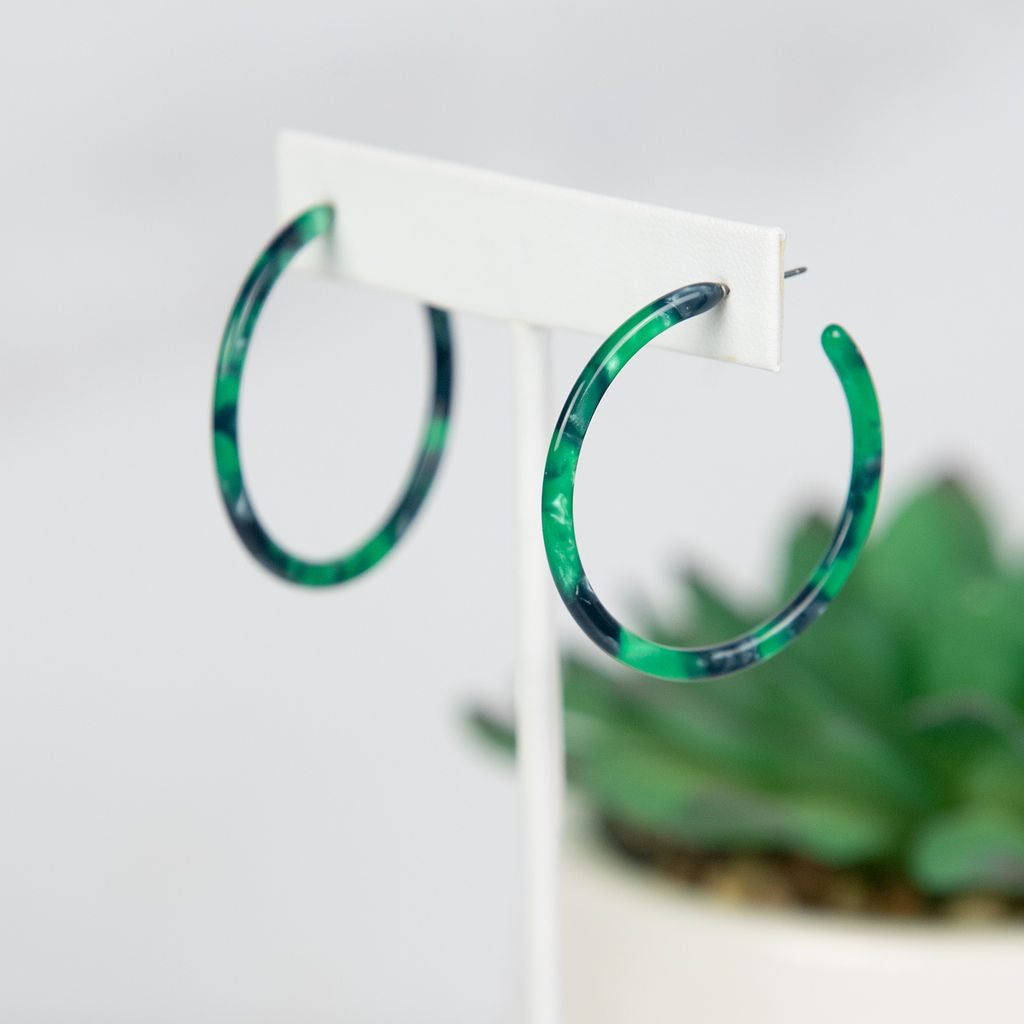 Cecelia Acrylic Hoop Earrings