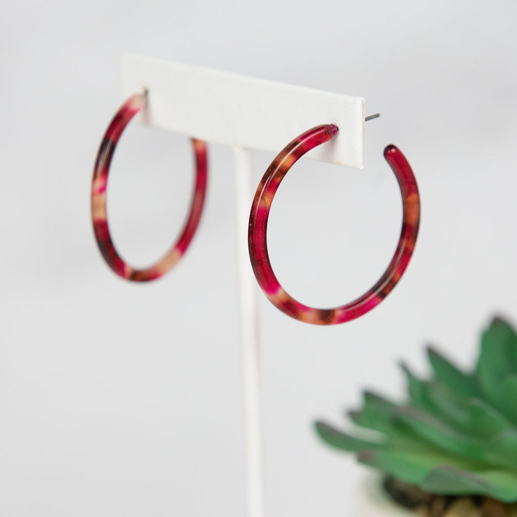 Cecelia Acrylic Hoop Earrings