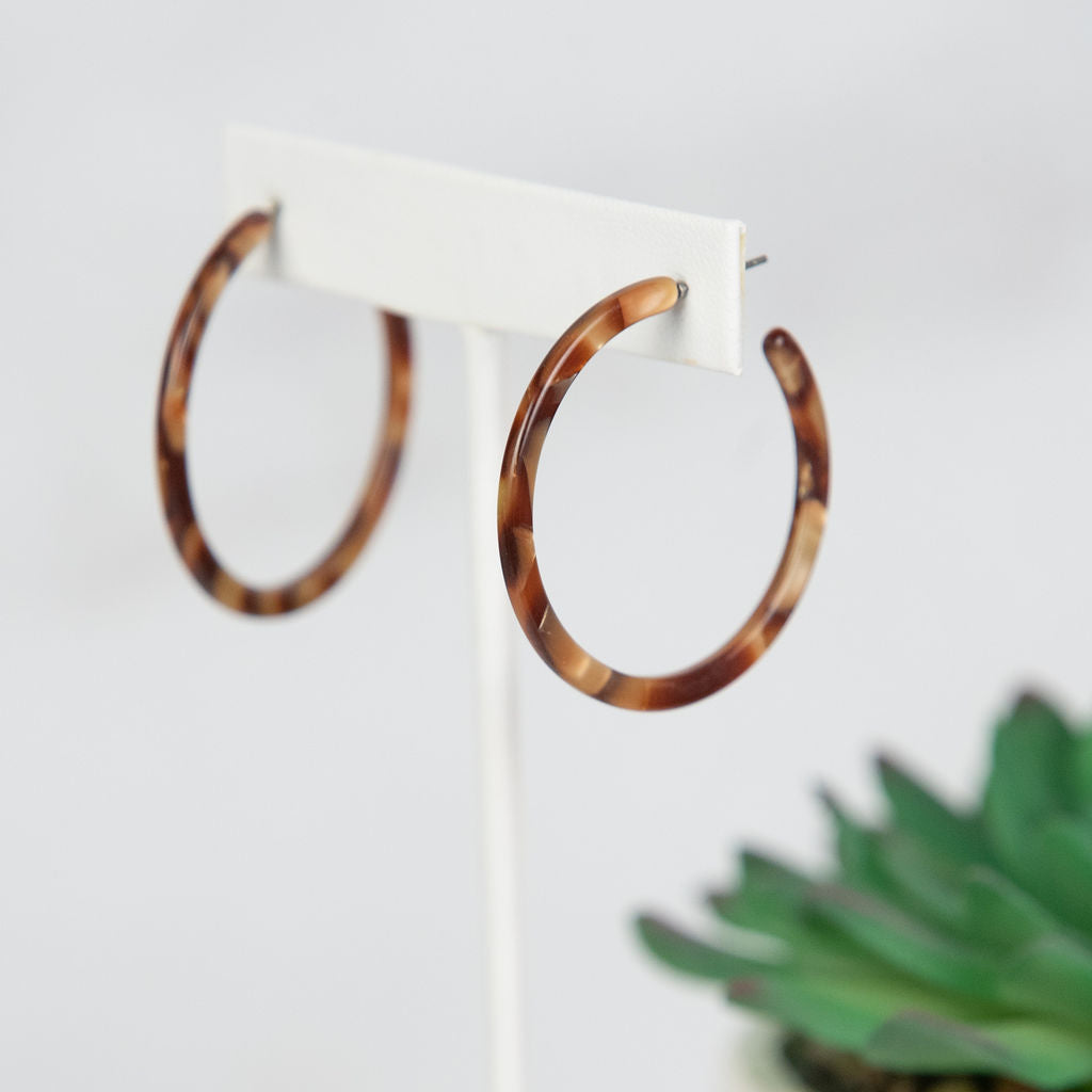 Cecelia Acrylic Hoop Earrings