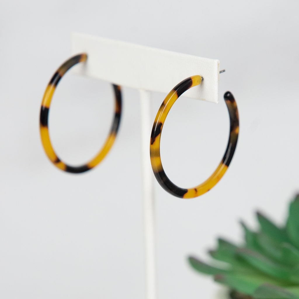 Cecelia Acrylic Hoop Earrings