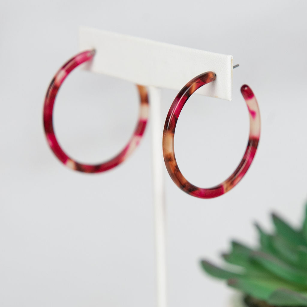 Cecelia Acrylic Hoop Earrings