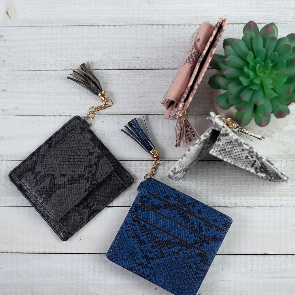 Chelsea Snake Print Wallet and Snap Pouch