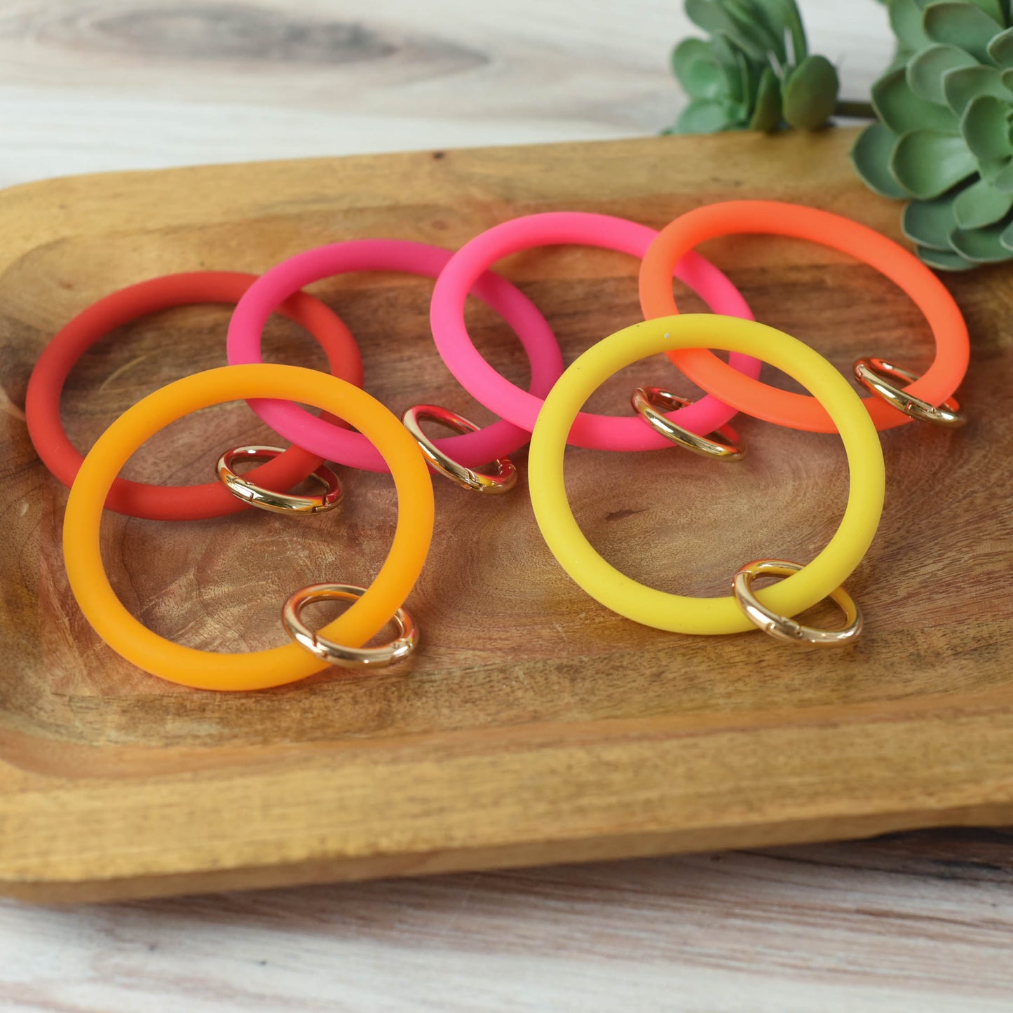 Tiffany Silicone Hands Free Bangle Keychain