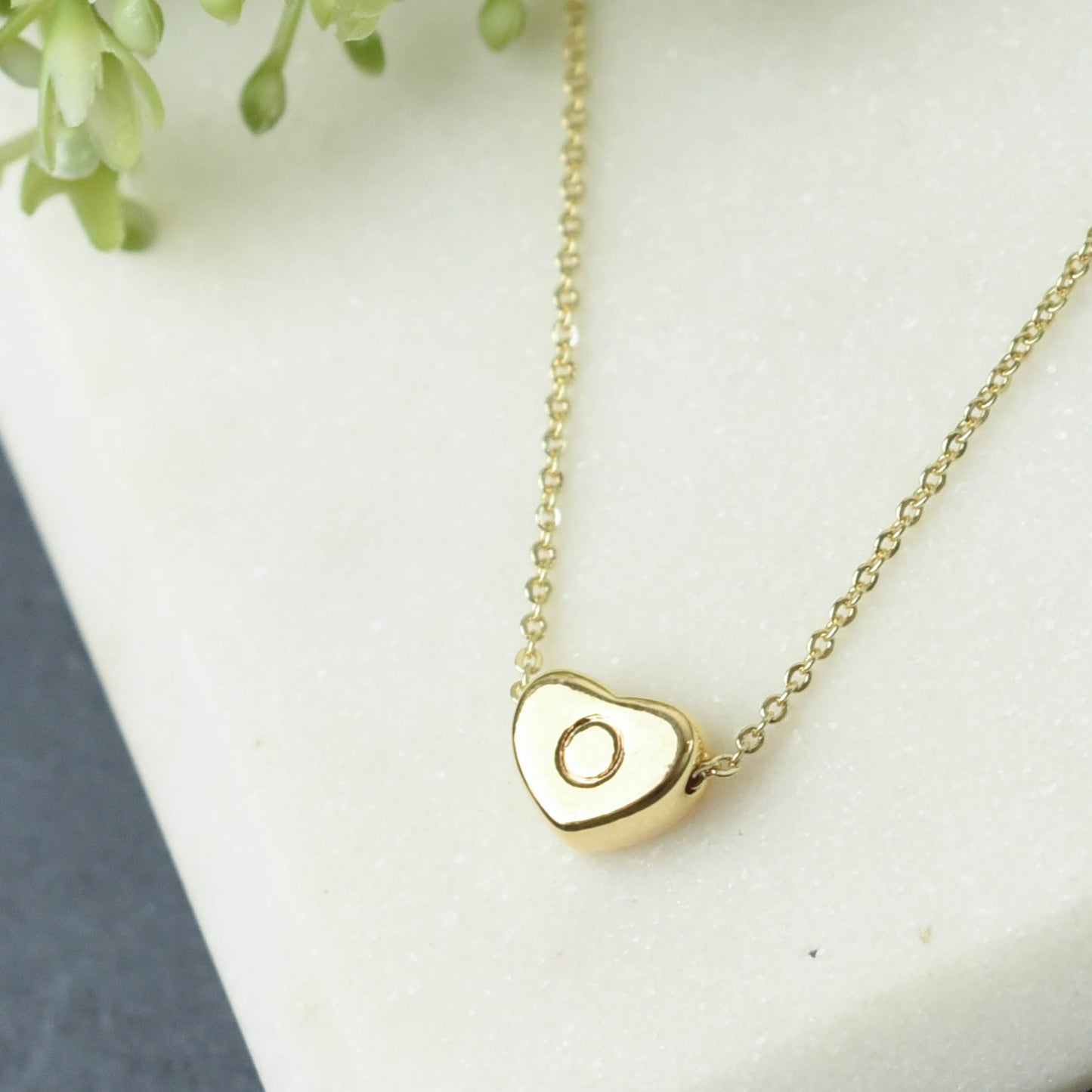 Luxe Collection: 18K Gold Initial Heart Necklace