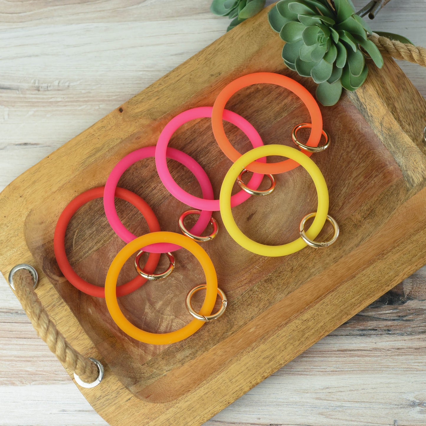 Tiffany Silicone Hands Free Bangle Keychain