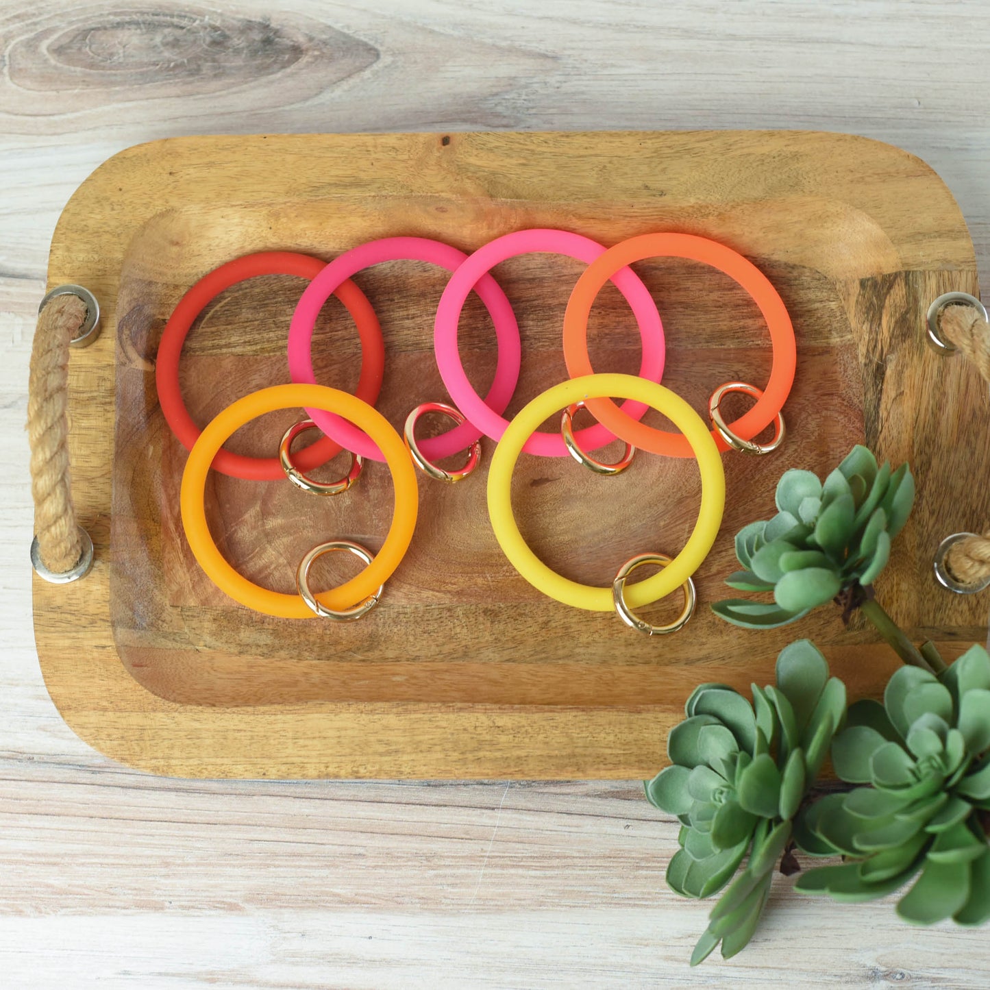 Tiffany Silicone Hands Free Bangle Keychain