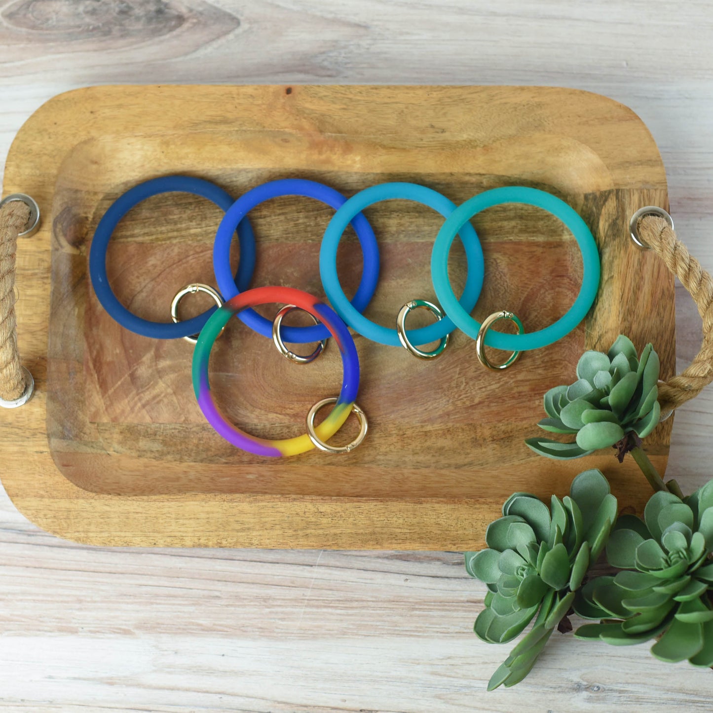 Tiffany Silicone Hands Free Bangle Keychain