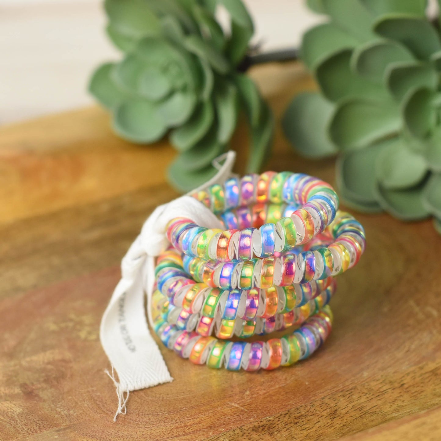 Large Lauren Lane Hair Coil Set in Metallic Rainbow
