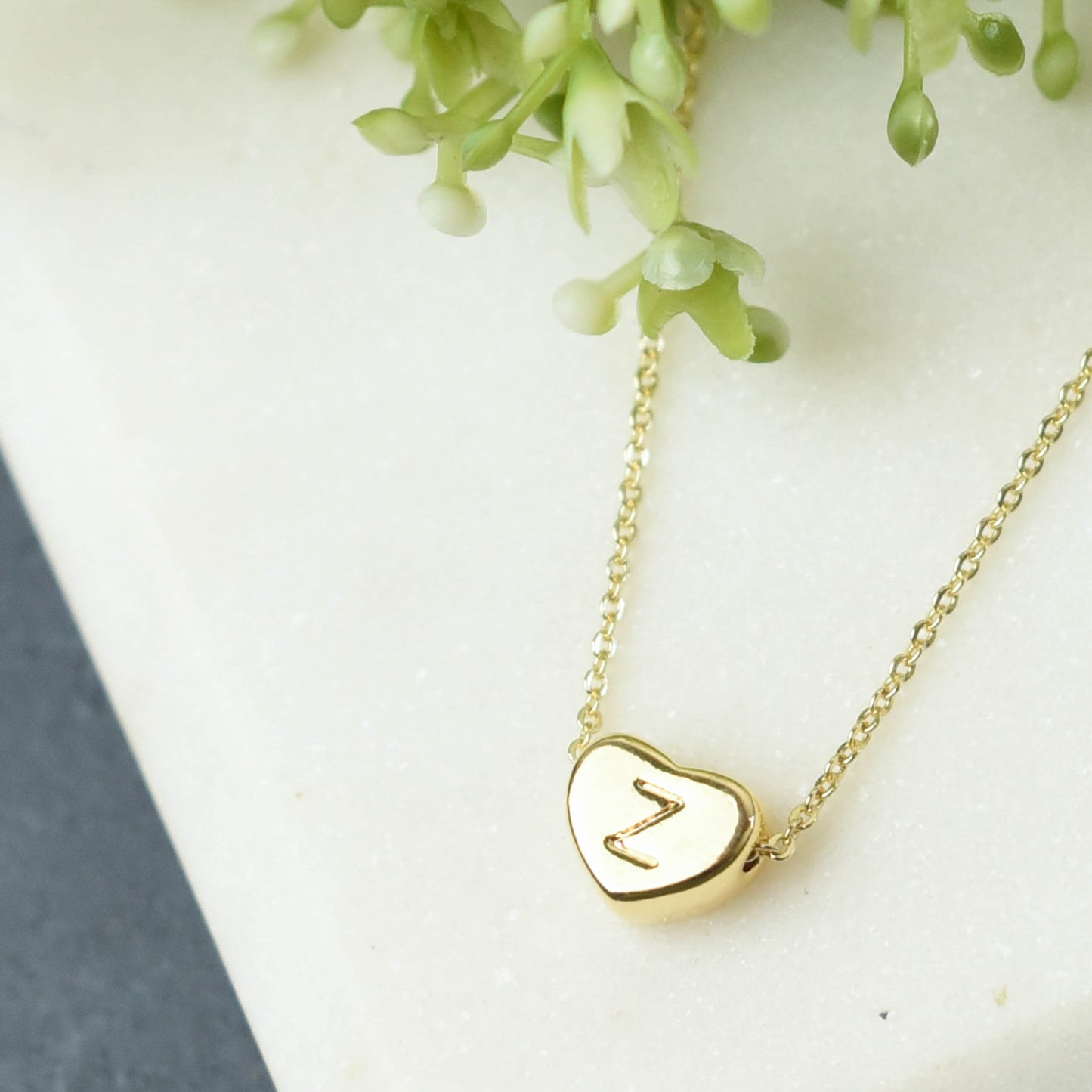 Luxe Collection: 18K Gold Initial Heart Necklace