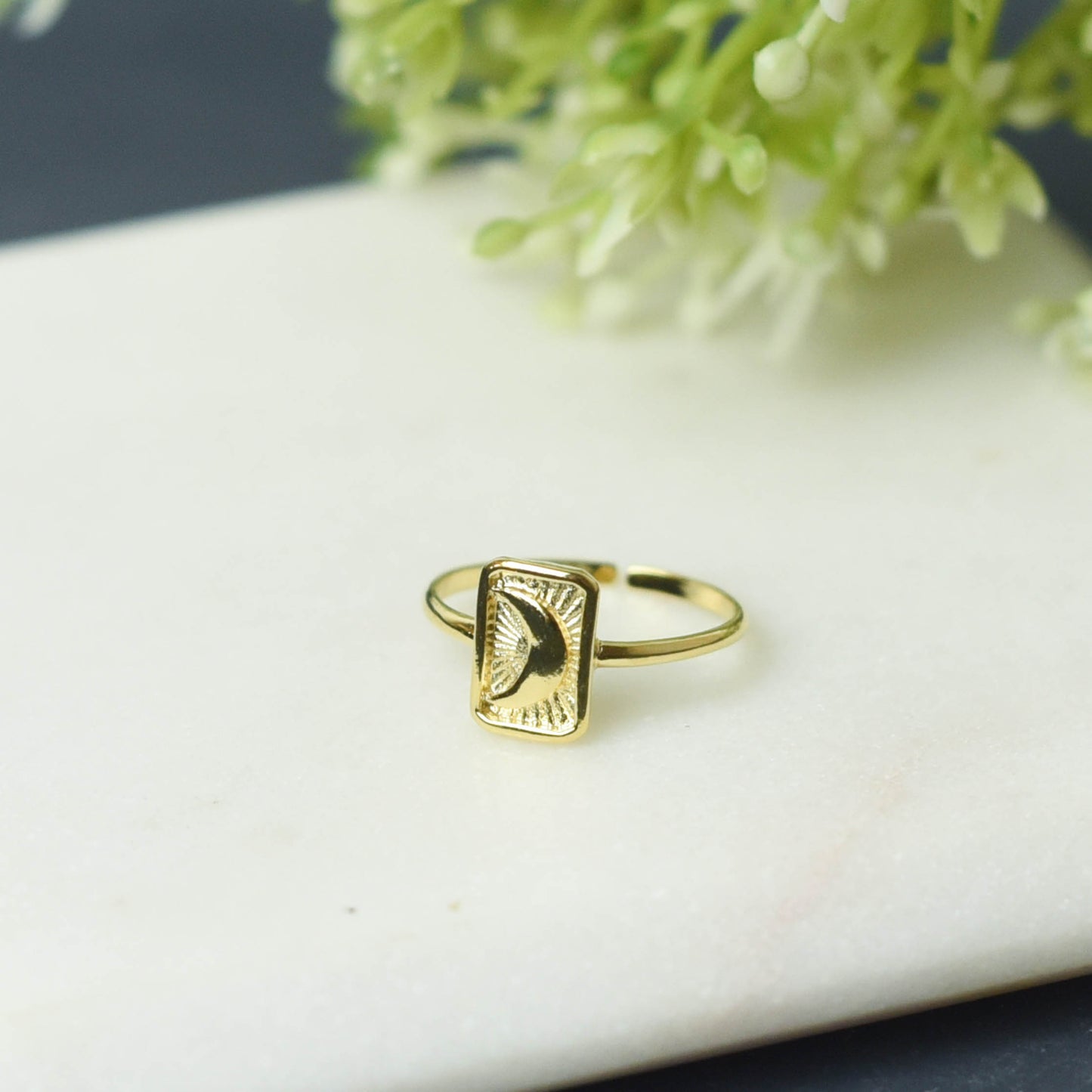 Moon Child Adjustable Ring