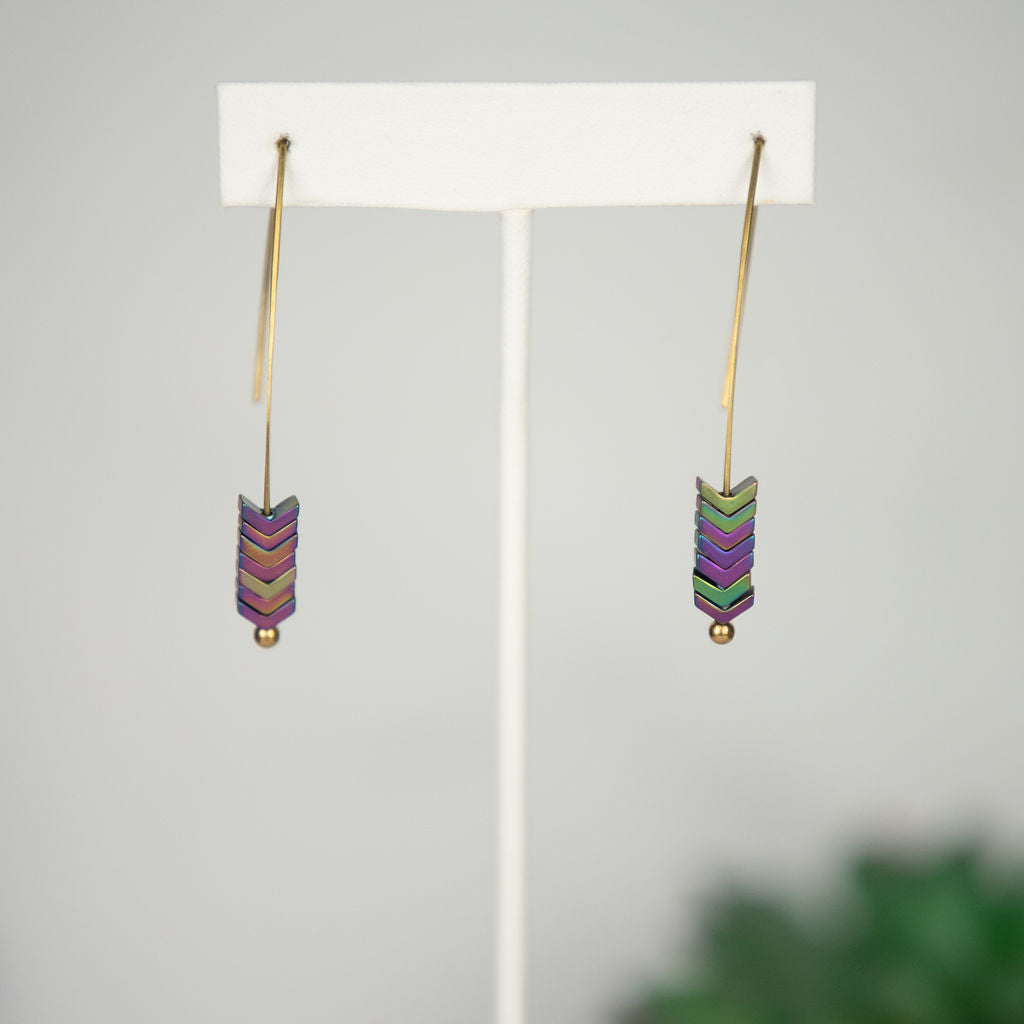 Arrow Wire Dangle Earrings