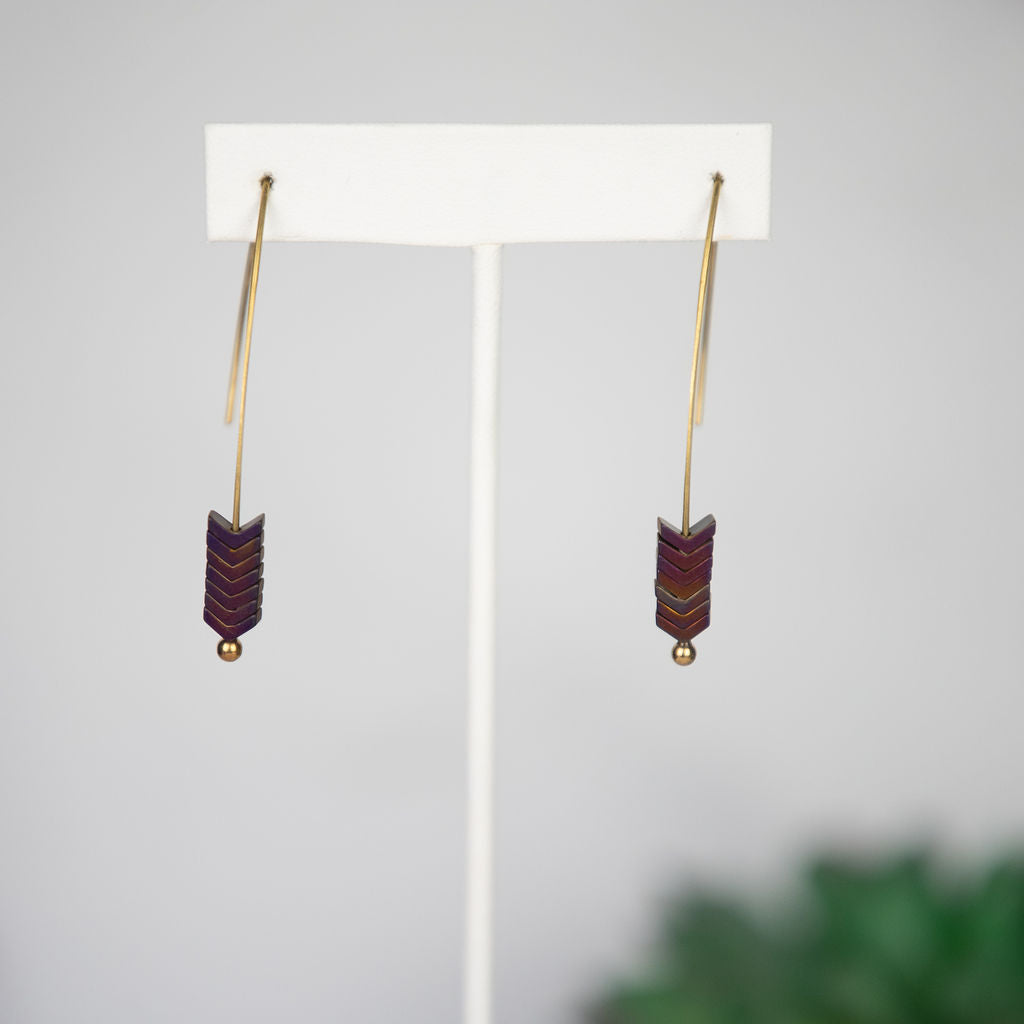 Arrow Wire Dangle Earrings