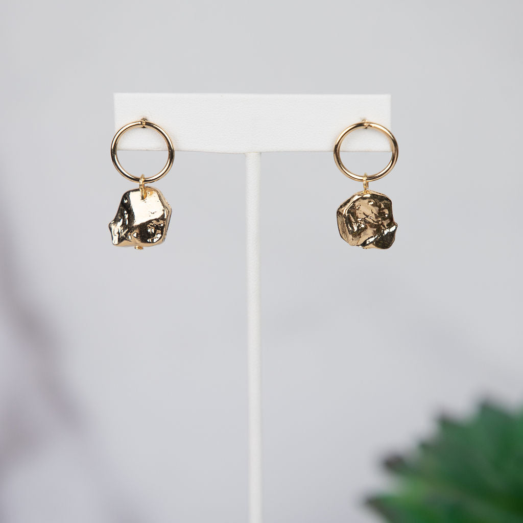 Natalie Hammered Coin Dangle Earrings