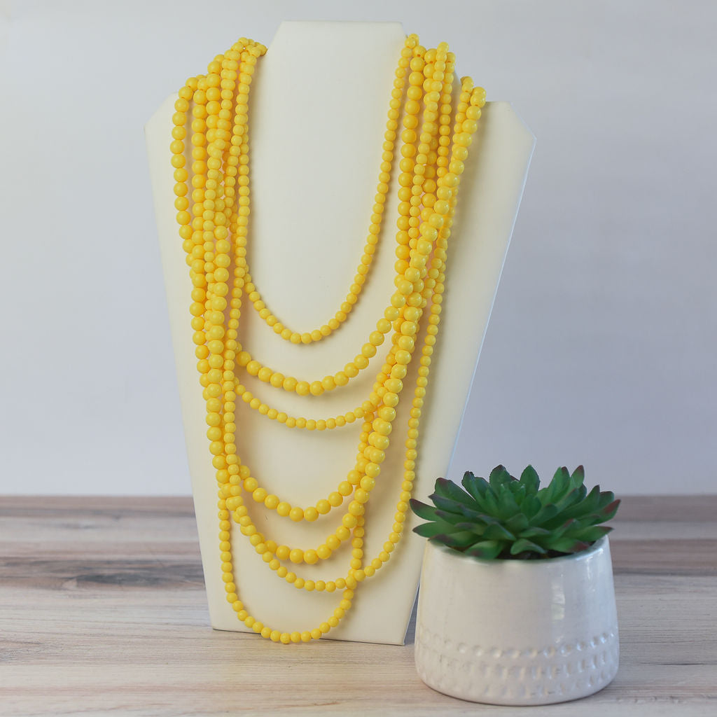 Glory Multi Strand Beaded Statement Necklaces