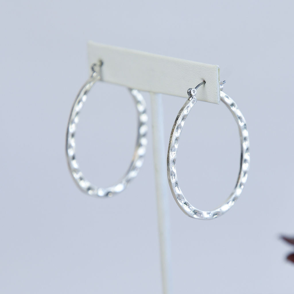 Dee Dee Hammered Hoop Earrings