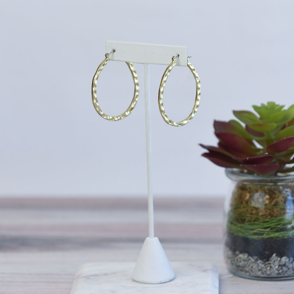 Dee Dee Hammered Hoop Earrings