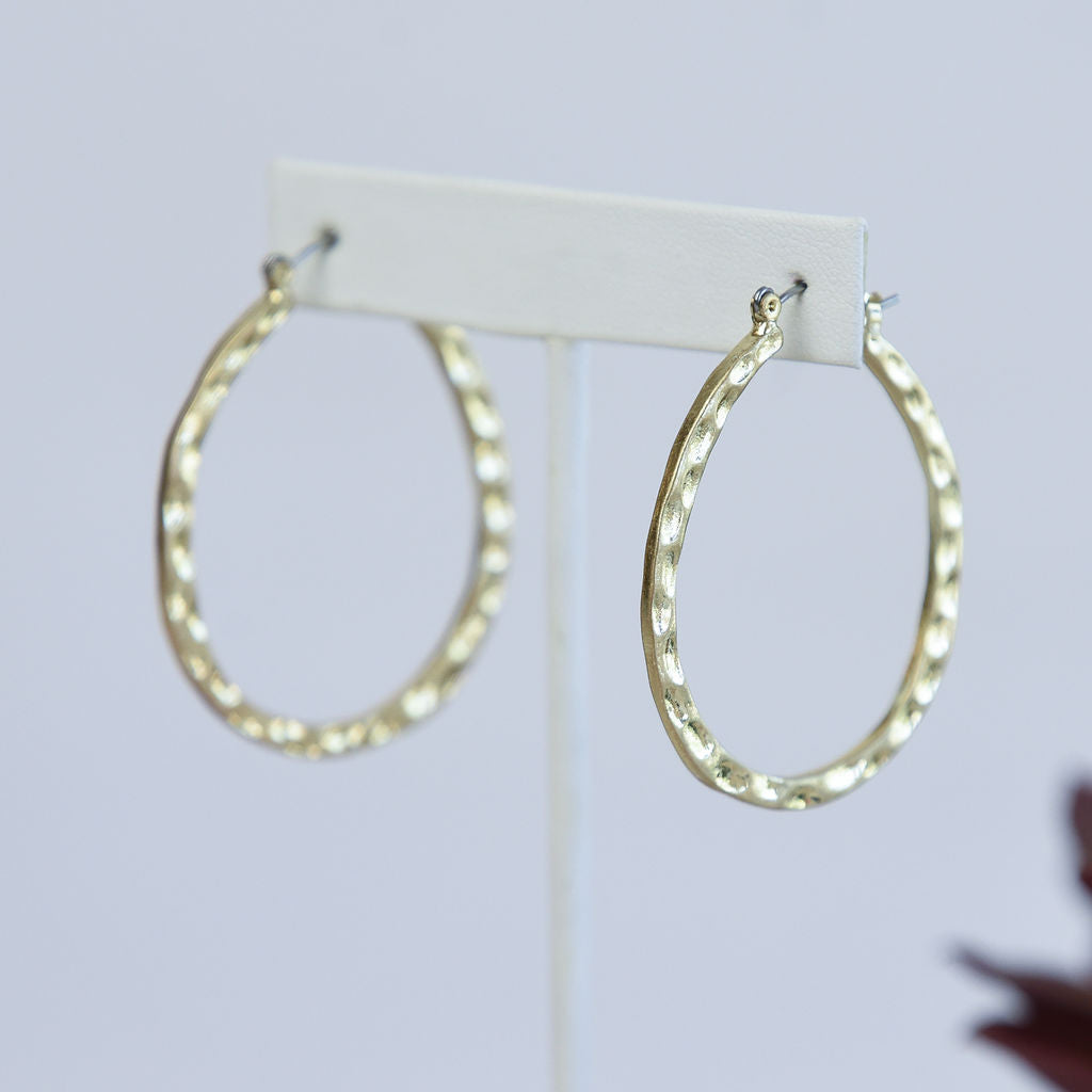 Dee Dee Hammered Hoop Earrings