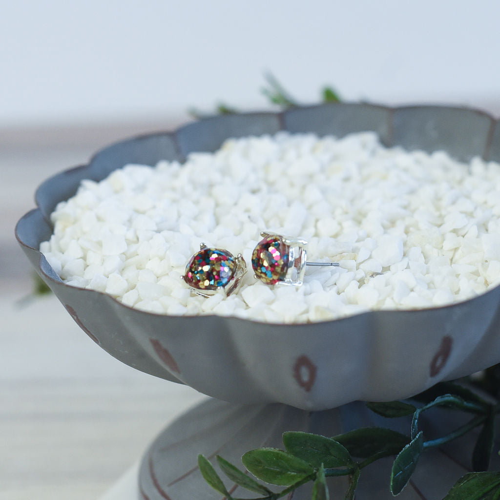 Glitter Studs Earrings