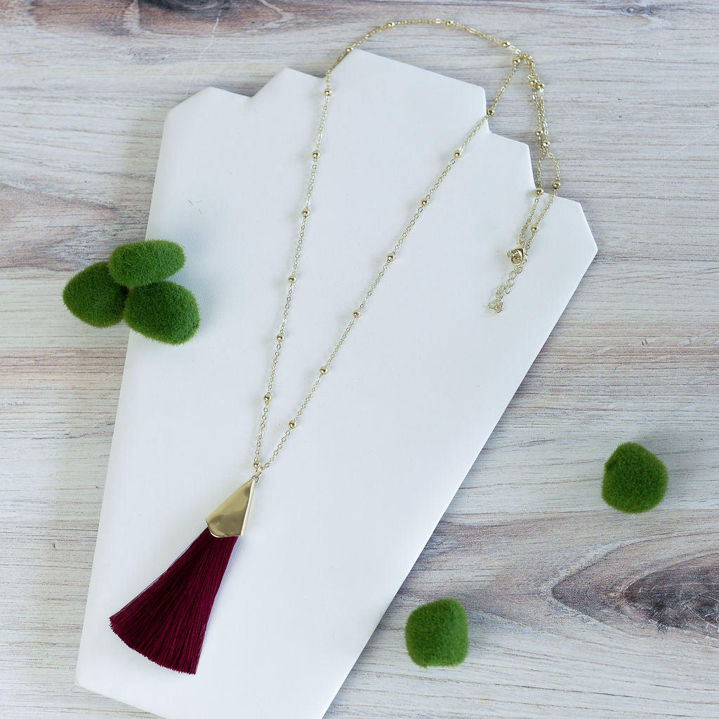 Francesca Silky Tassel Pendant