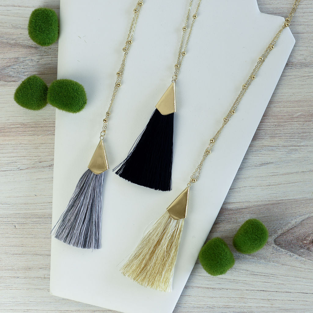 Francesca Silky Tassel Pendant
