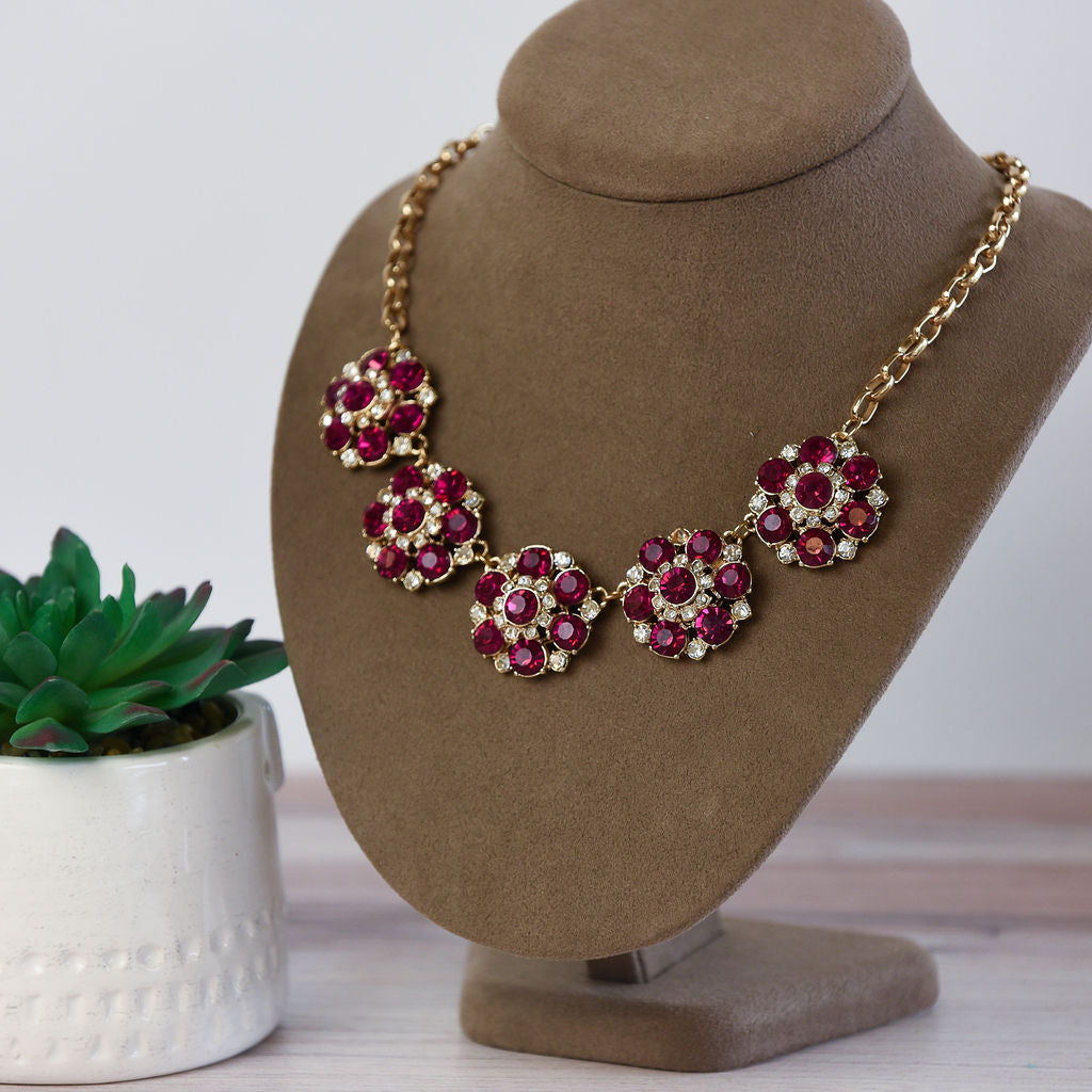Ellen Flower Statement Necklace