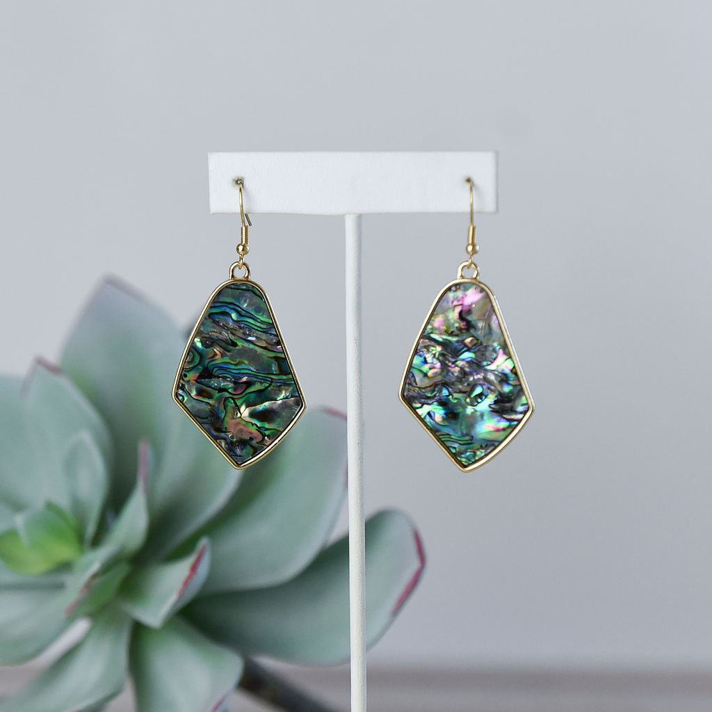 Kendi Earrings in Abalone or White Shell
