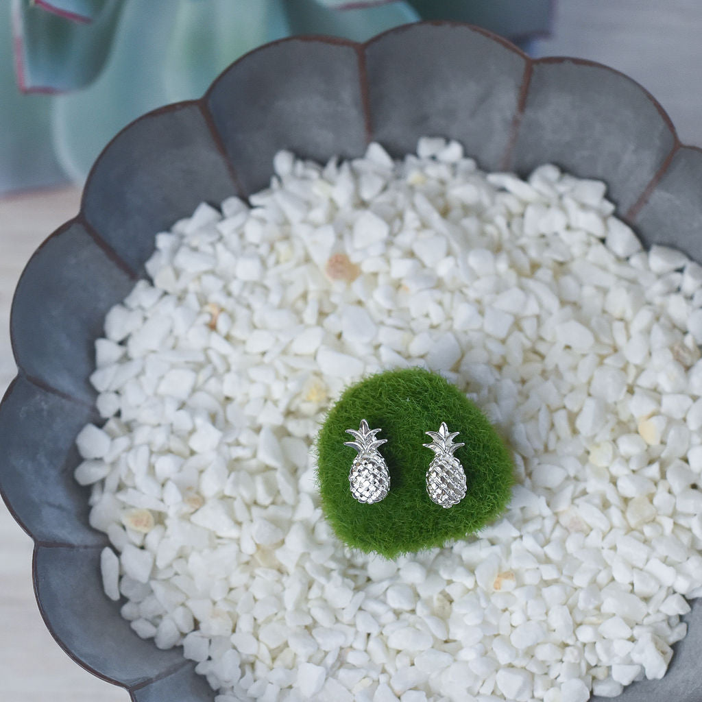 Preppy Pineapple Stud Earrings