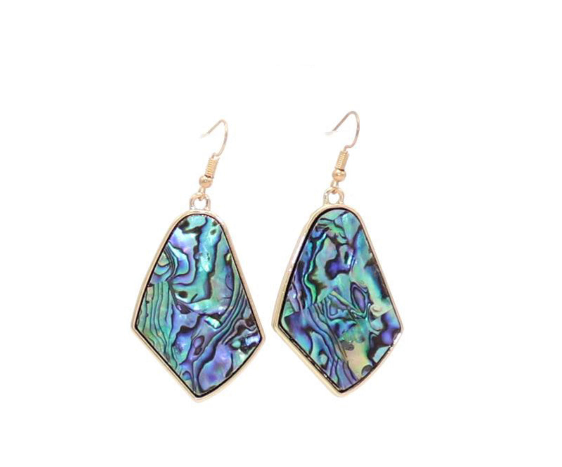 Kendi Earrings in Abalone or White Shell