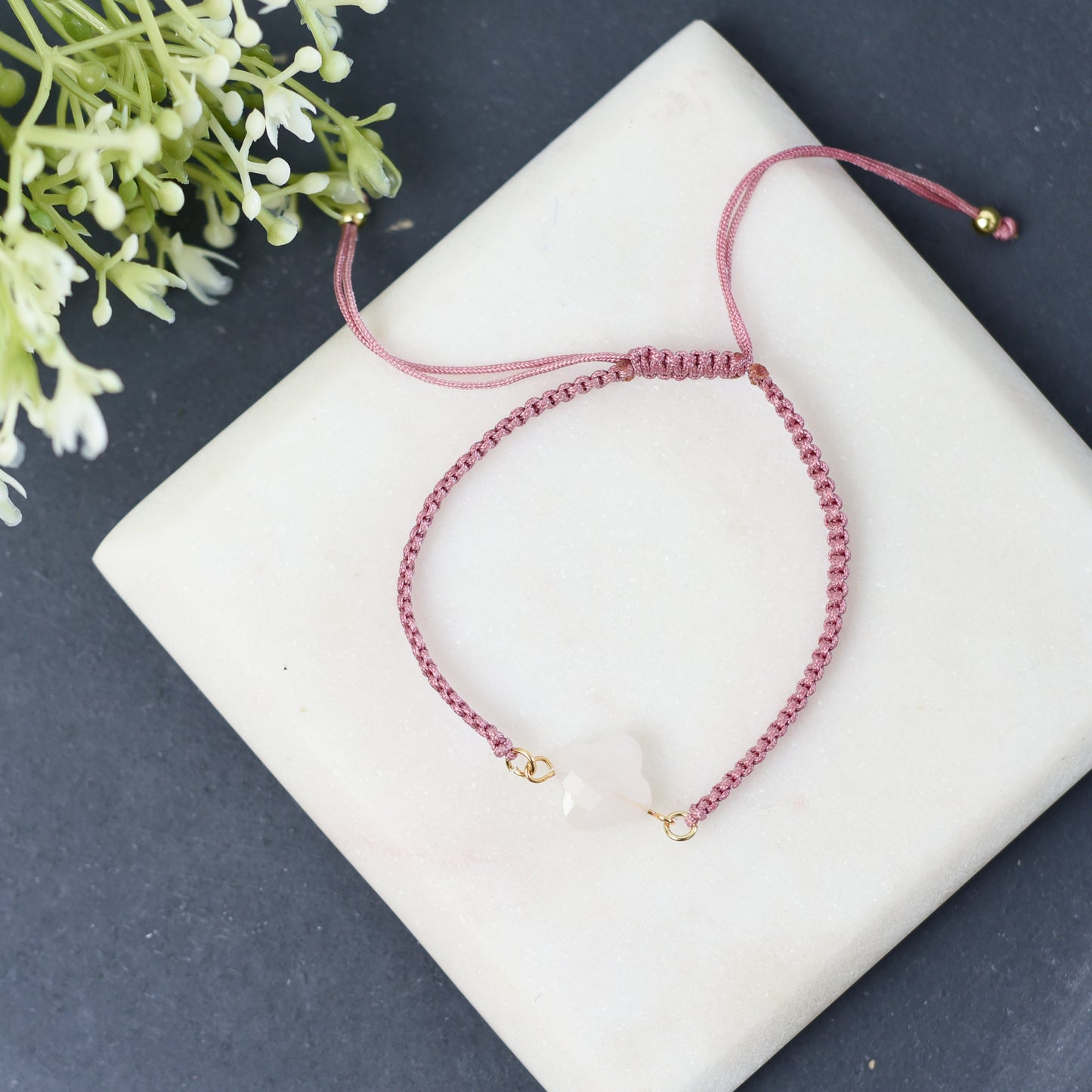 Megan Braided Natural Gemstone Bangle Bracelet