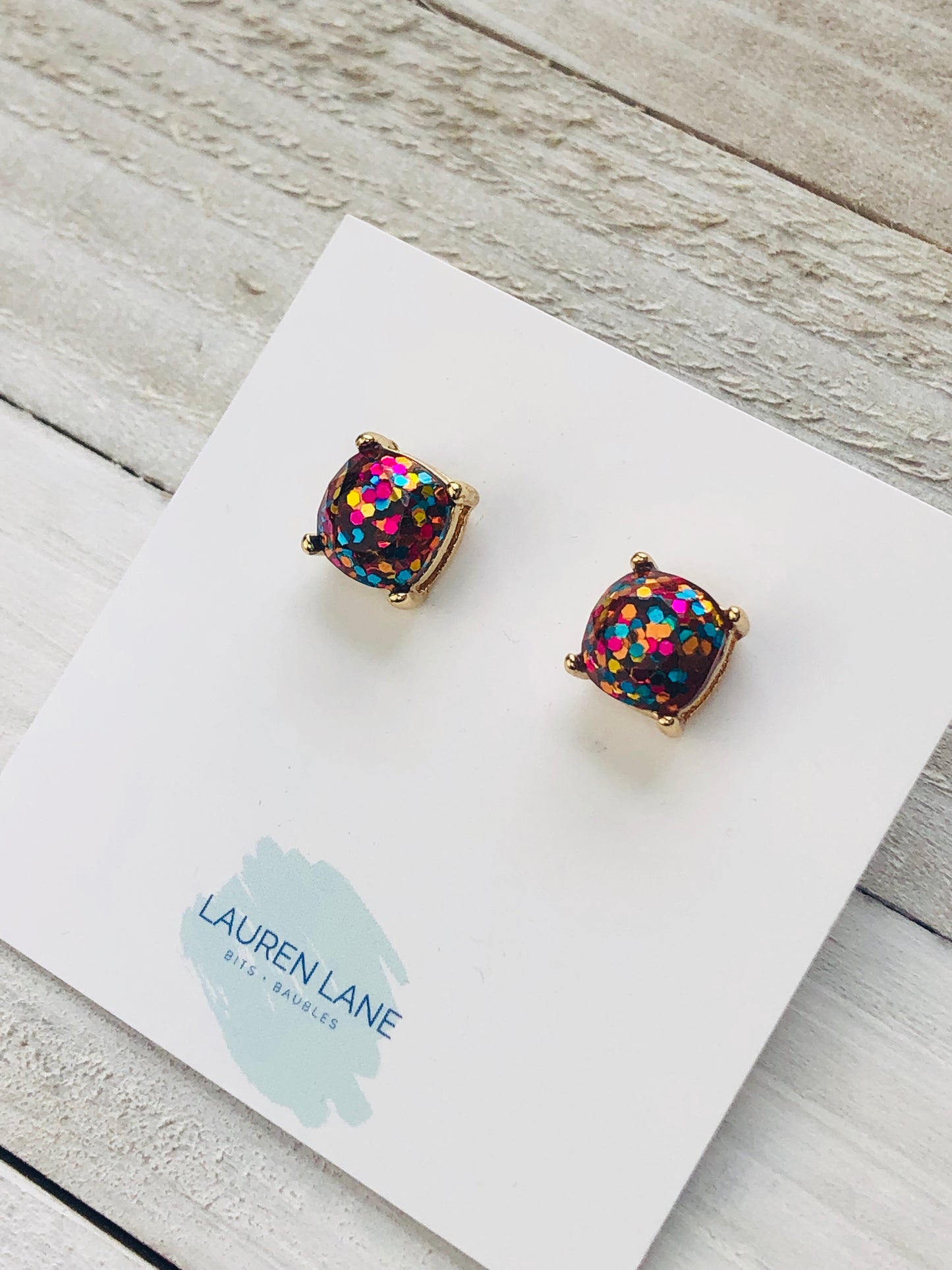 Glitter Studs Earrings