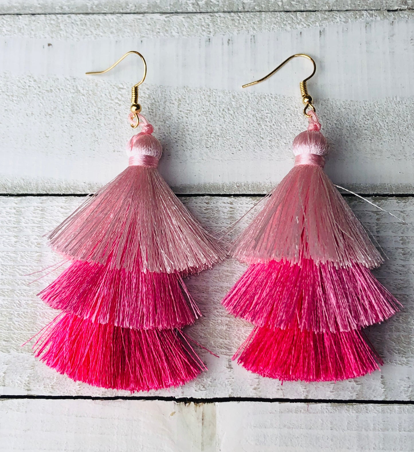 Ombré Silky Tassel Earrings