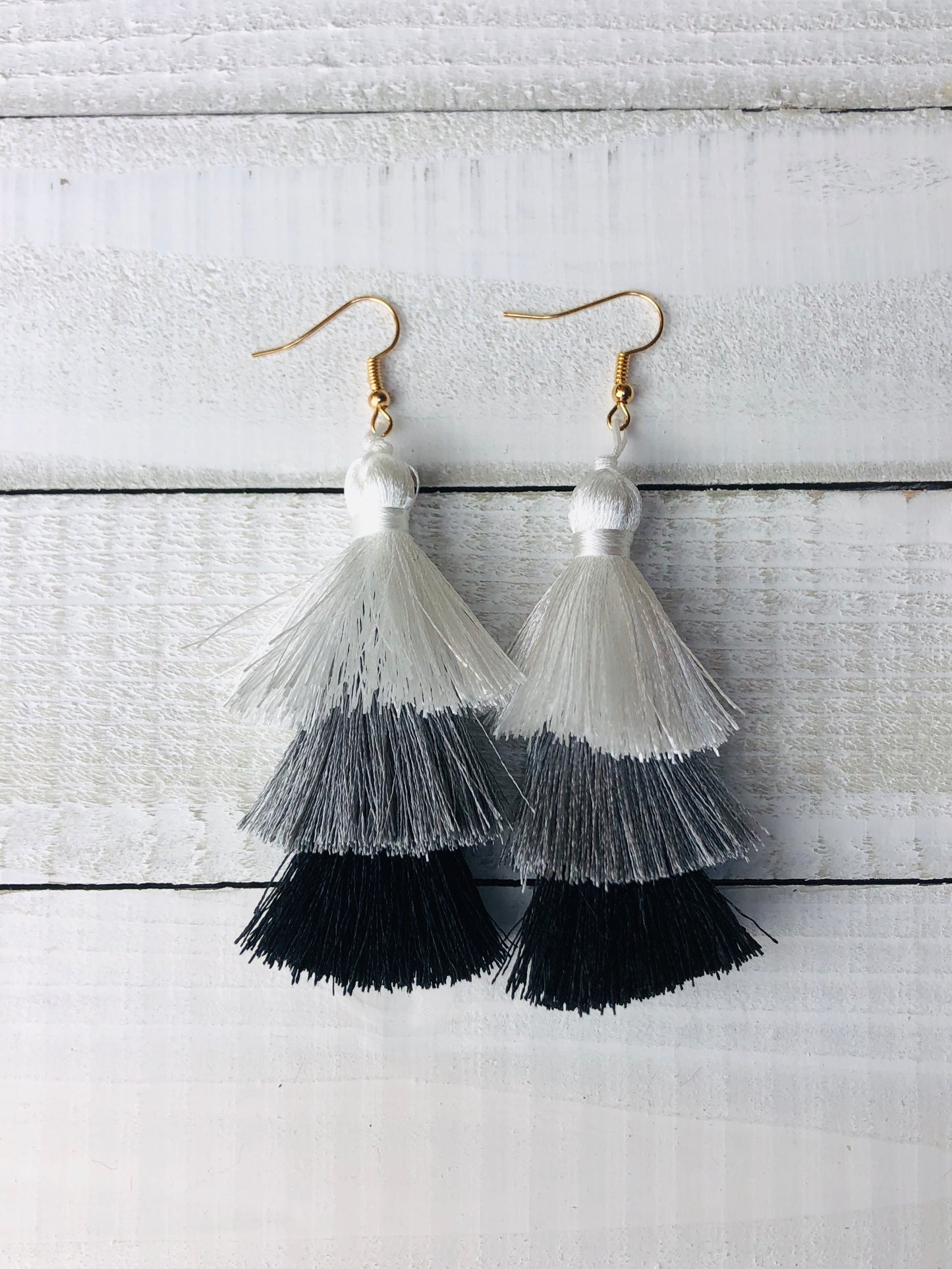 Ombré Silky Tassel Earrings