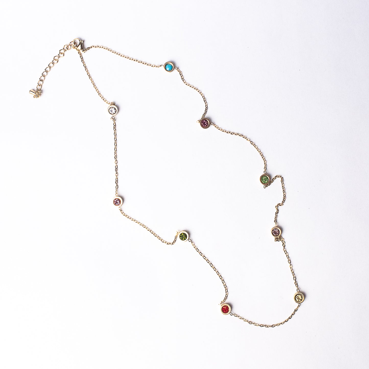 Stones Necklace in Gold