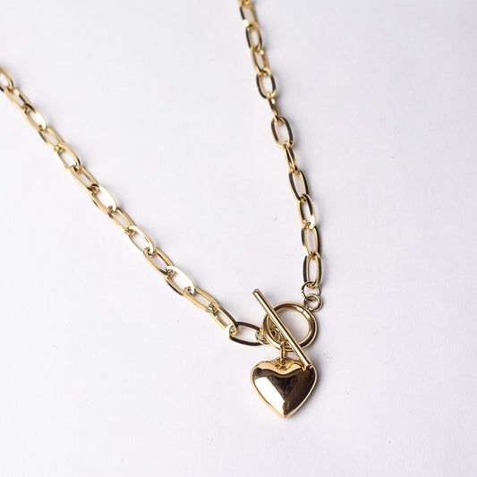 Sarah Bubble Heart Toggle Necklace