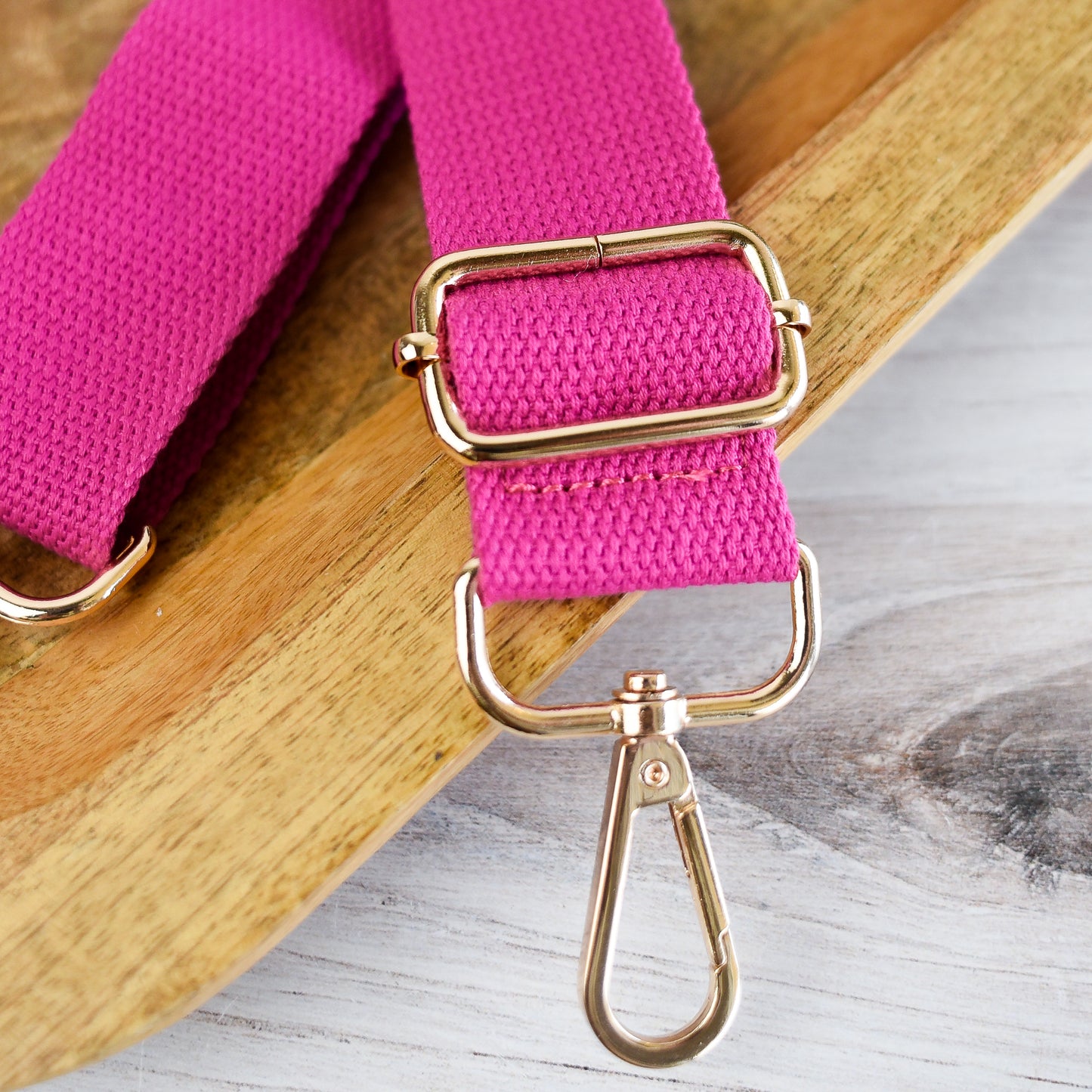 Adjustable Bag Strap 1.5 inch Solid Color- Hot Pink