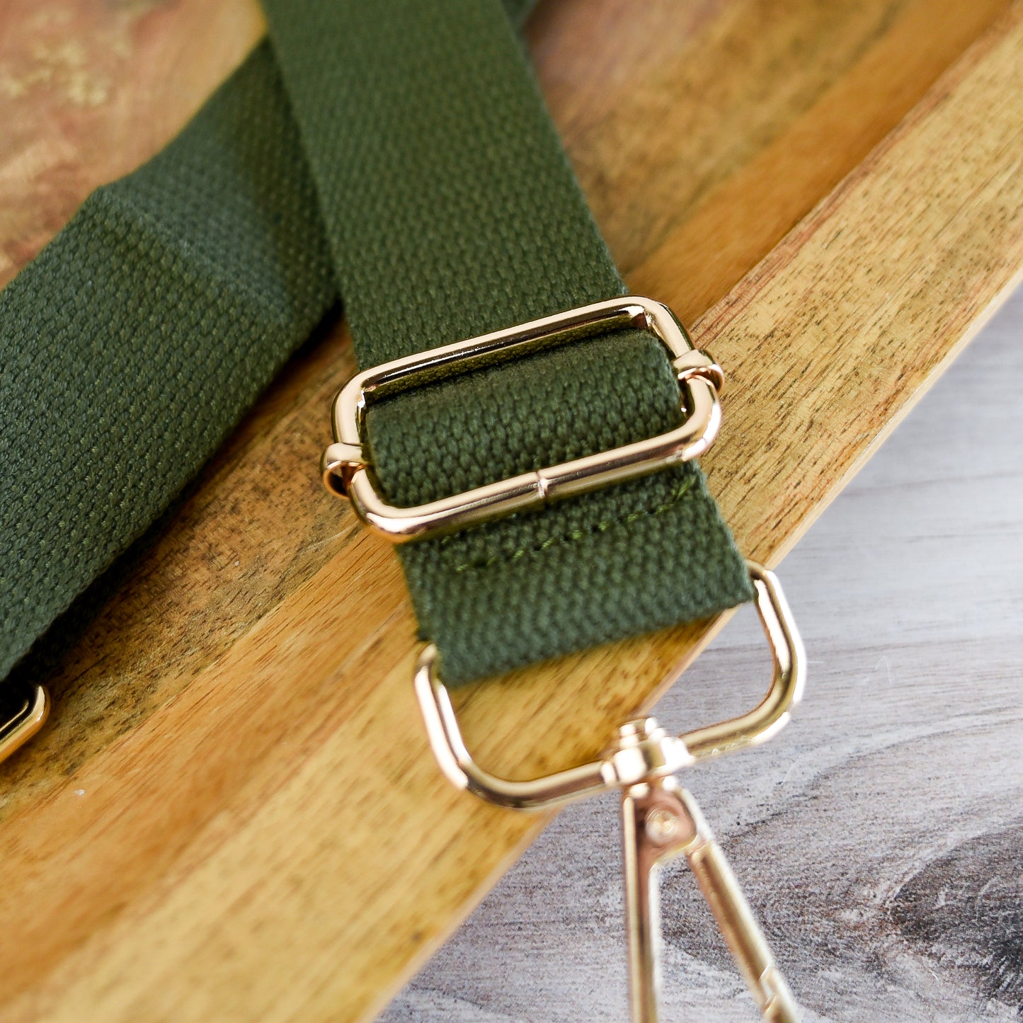 Adjustable Bag Strap 1.5 inch Solid Color- Olive Green