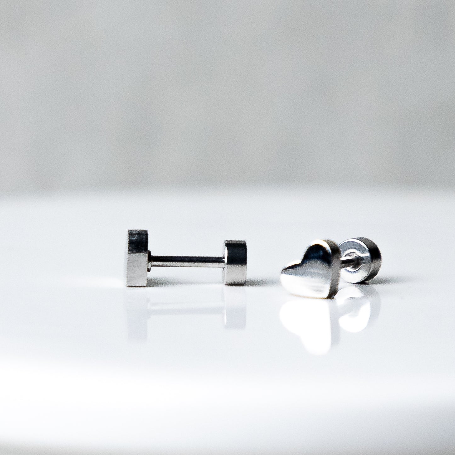 Heart Studs in Silver (Comfort Backs)