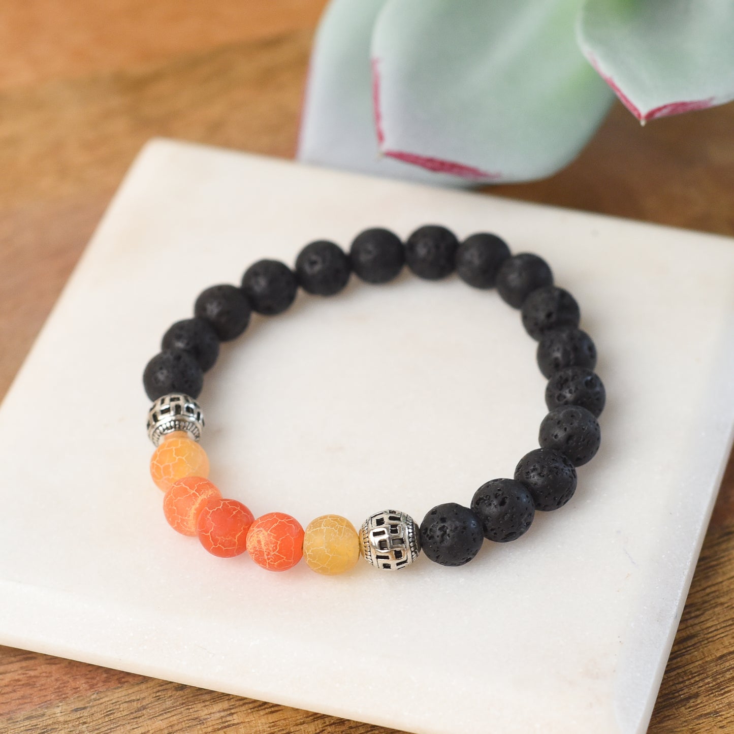 Lava Stone Diffuser Stretch Bracelet Set (Individuals or Assorted set of 6)