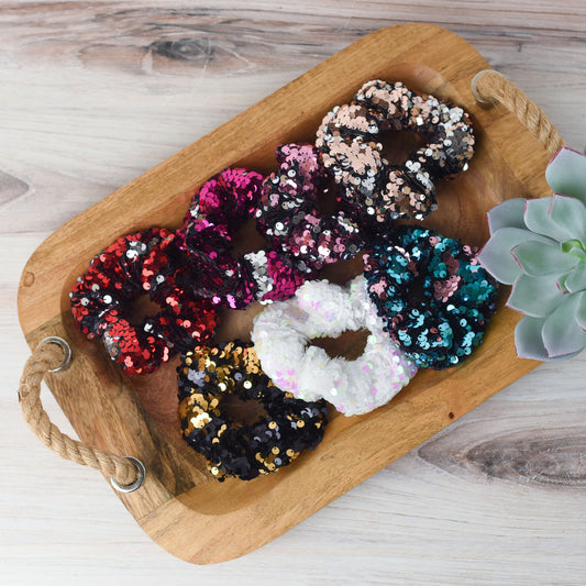 Sequin Hair Scrunch Set (mixed set of 10)